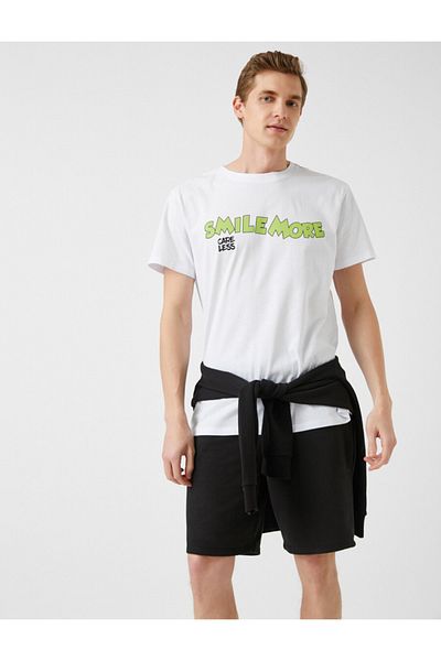 Koton Men's Standard Fit Printed T-Shirt