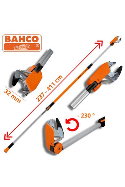 Bahco - Atp Telescopic High Branch Pruning Shears (230-410 CM)