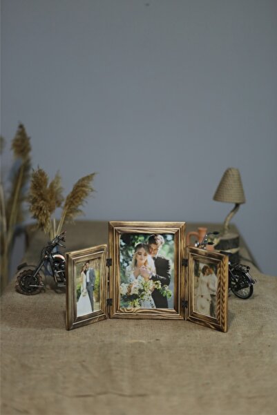 HanemGrup 3'lü Renkli Ahşap Fotoğraf Çerçevesi