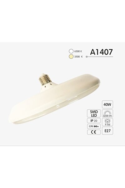 Atlantis Led Ufo Simit Ampül- E27 Duy -3200lümen- Beyaz Işık- 2li Paket
