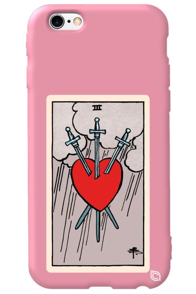 WANNA PROTECT iPhone 6 6S Pink Color Premium Velvet Inside Tarot Heart Patter...