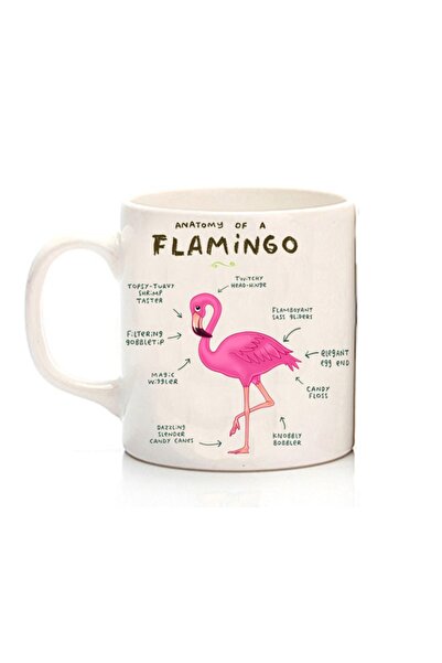 ART HEDİYE كوب فلامينجو أناتومي مطبوع على الجانبين