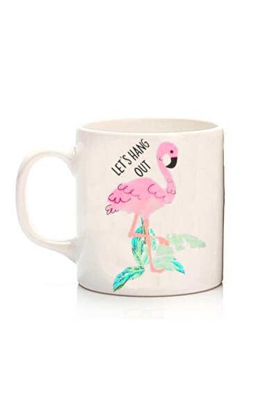 ART HEDİYE كوب مطبوع عليه "Let's Hang Out Flamingo" على الجانبين