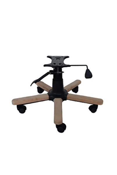 KamusalMarket Ahşap Kaplama Yıldız Ayak Seti Çift Kollu Mekanizma Naturel Boy...