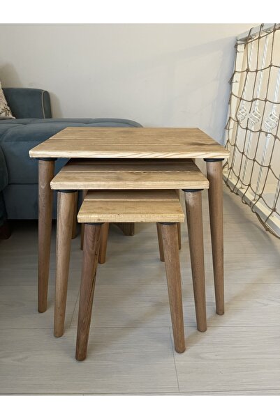 BİGWOODWORKERS Ahşap Zigon Sehpa