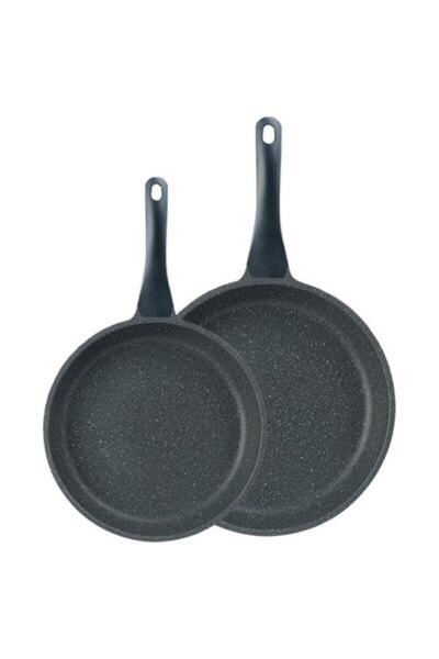 ThermoAD Alüminyum Döküm 20-28cm 2'li Tava Seti / Gri