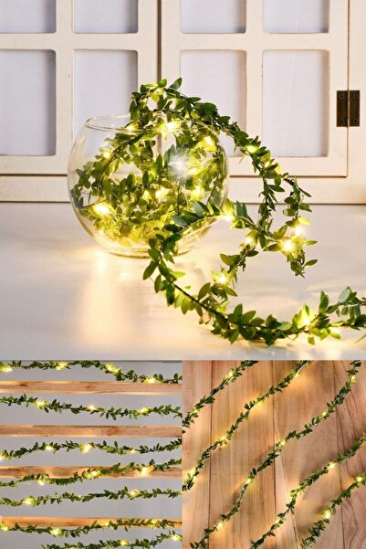 TechnoSmart 5 Metre Dekoratif Yapay Yapraklı Peri Led Sarmaşık Ledli (günışığı)