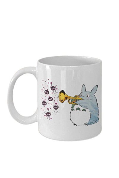 ART HEDİYE كوب مطبوع على الجانبين من Anime Totoro Musical Music