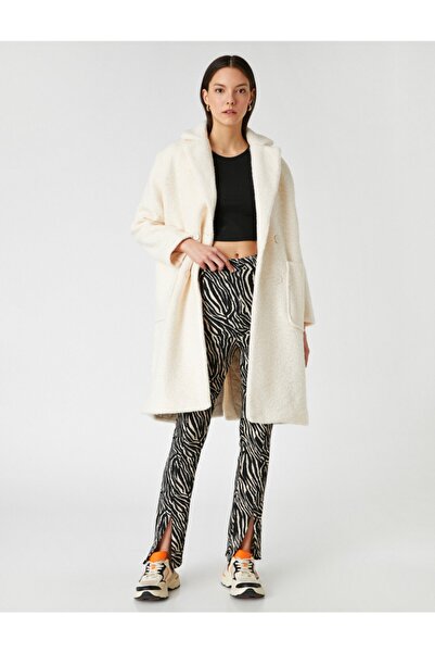 Koton Dlouhý kabát na knoflíky s kapsami