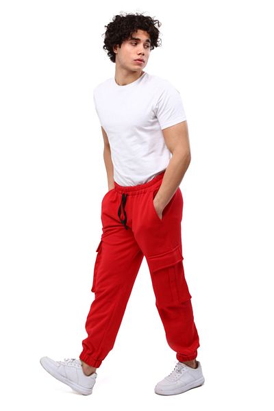AUST JEANS Aust Men's Clothing Loose Fit Cargo Pocket Style Men's Sweatpants