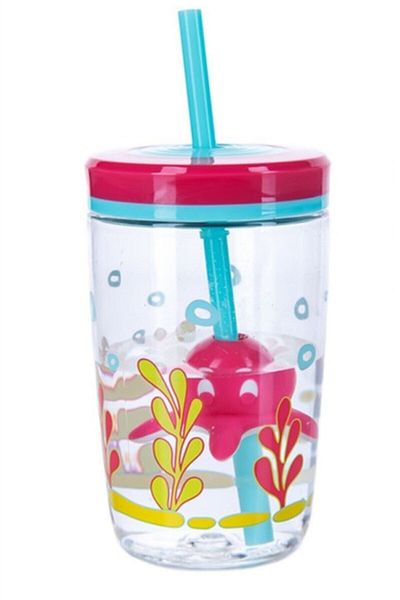 Contigo 420 Ml 14 Oz - 1000-0773 Children's Water Bottle, Floating Straw Squid