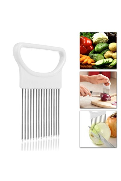 Yetkin Home Domates Soğan Tutma Kesme Dilimleme Aparatı Parmak Koruyucu
