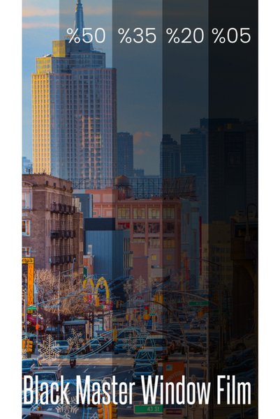 BLACK MASTER 50% Professional Very Light Tone Window Film (150cm) - 10 Meters
