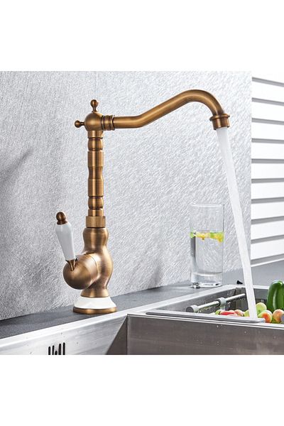 Fause Rustic Sink Faucet Vintage Antique Antique Kte100-a