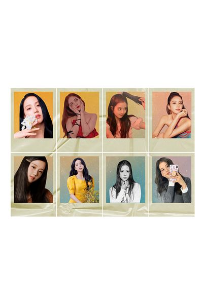 Güneş Kırtasiye Σετ φωτοκάρτας Blackpink Jisoo 8 τεμαχίων