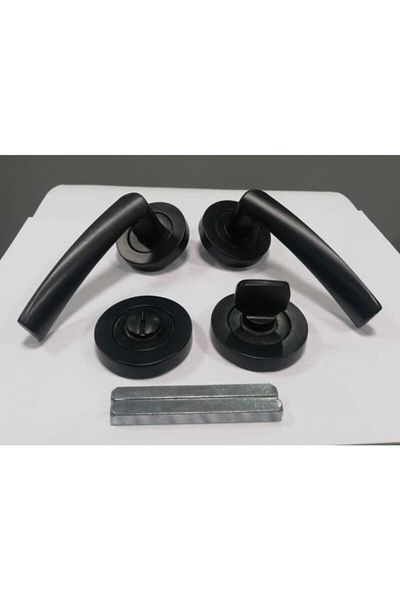 ARON Brawo Rosette Matte Black (BATHROOM-WC) Door Handle 1 Set