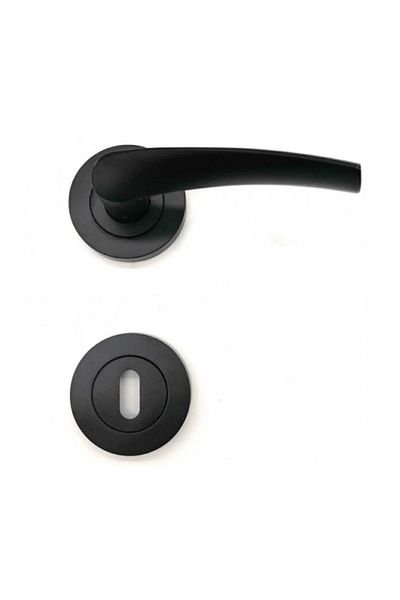 ARON Brawo Mali Matte Black (ROOM) Door Handle with Round Rosette