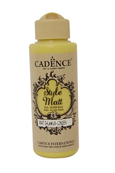 Cadence Style Matt Mat Akrilik Boya 9009 Açık Sarı 120 Ml