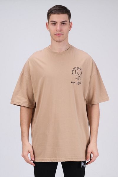 Saw Urbanity Vincent Van Gogh Themed Embroidered Oversize T-Shirt