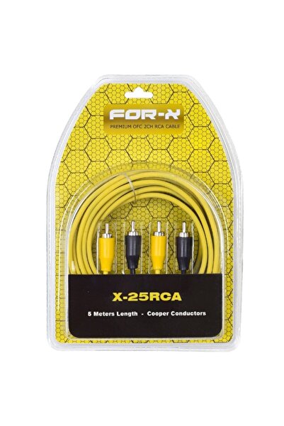 For-X Rca Full Bakır Profesyonel Oto Amfi Kablosu