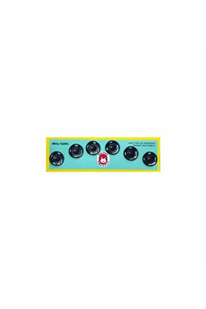 EleganTShoP Știfturi metalice Wb Ctct002 14mm Negru 6 bucăți