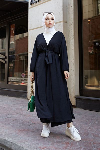 festmoda Women's Kimono Trousers Aerobin Suit Black