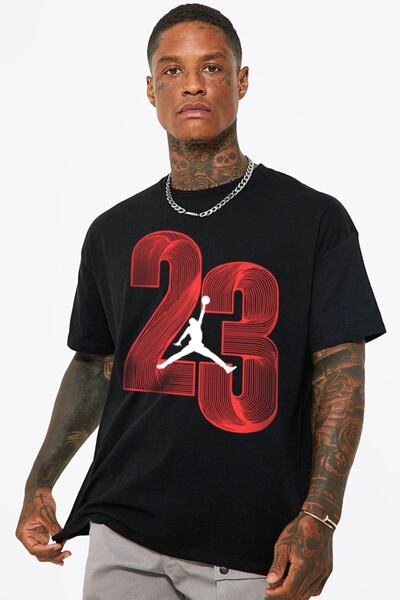 ROCKANDROLL Twenty Three Black Oversize Tricou cu mânecă scurtă pentru bărbați