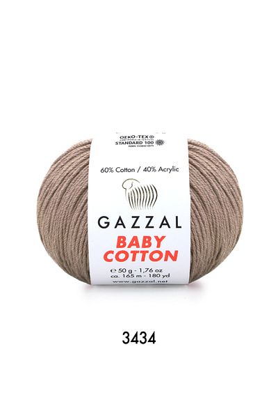 Gazzal 3434 Μοντέλο Mink Baby Cotton Πλεκτό Χειροποίητο - 50 Γρ. Σχοινί
