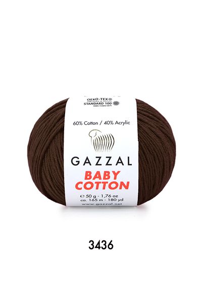 Gazzal Baby Cotton Amigurumi Knitting Yarn - 60% βαμβάκι, 50gr, 165m -3436