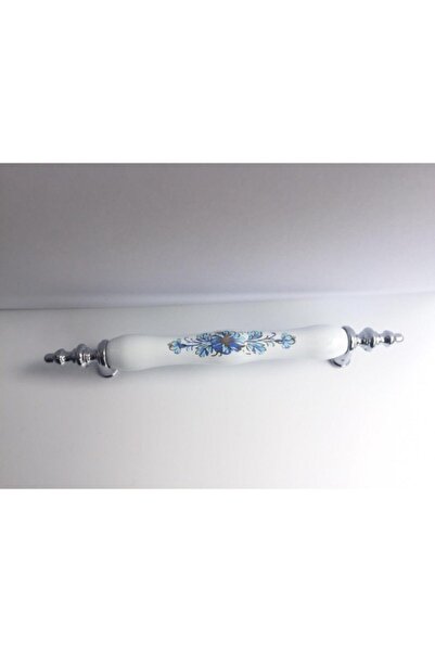 SİTE Porselen Kulp 128mm Porselen Kulp Mobilya Kulbu Dolap Kulbu-krom-beyaz-prs00005