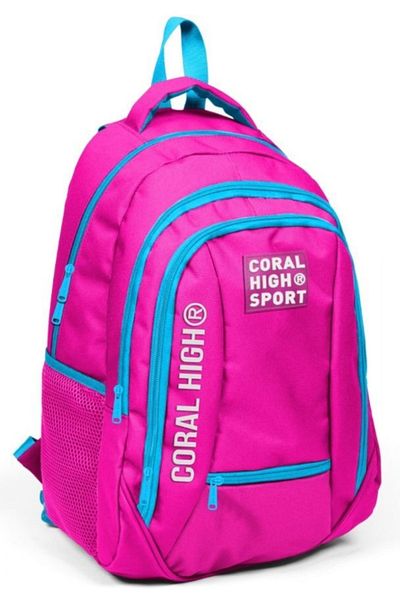 Coral High Rucsac sport roz pentru liceu și zilnic