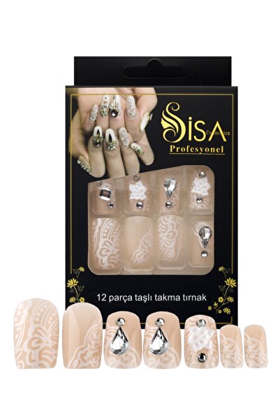 SİSA Cosmetics Taşlı Takma Tırnak C4