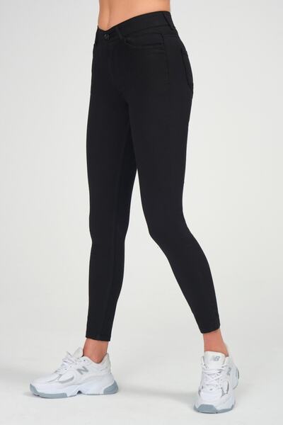 MD trend Γυναικείο μαύρο ψηλόμεσο τζιν παντελόνι Lycra Skinny Leg
