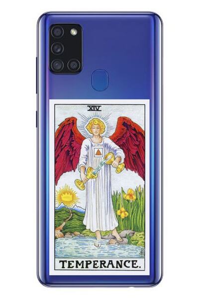 WANNA PROTECT Samdengeg A21s Tarot Balance نمط منقوشة حافظة هاتف سيليكون شفافة