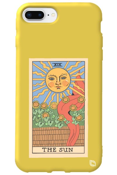 WANNA PROTECT iPhone 7 Plus Yellow Premium Velvet Inside Tarot Sun Patterned ...