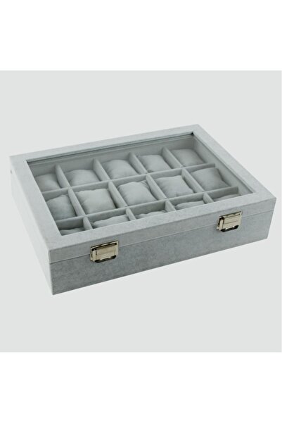 Zeyn Dekor Saat Bileklik Kutusu Camlı Yastıklı Stand