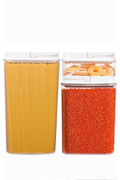 GİLLİ STORE Set of 3 - Rectangular Food Storage Container Set with Leak-Proof Vacuum Lid