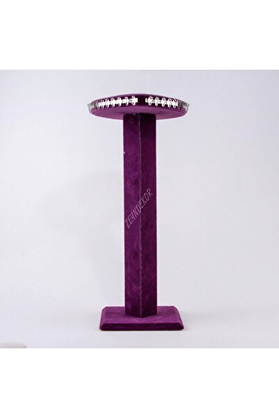 Zeyn Dekor Çift Taraflı Tesbih Ve Kolye Standı Mor