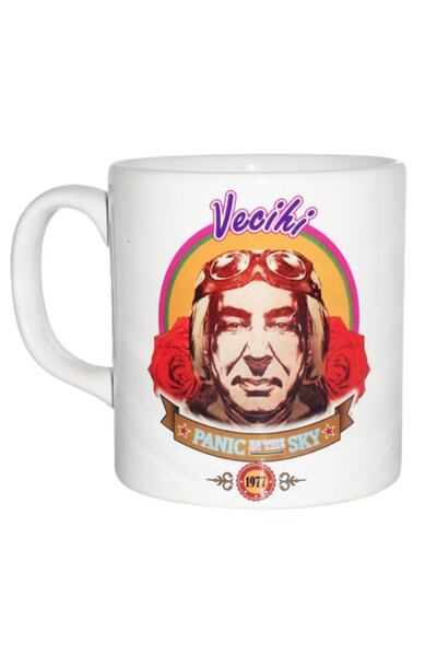 ART HEDİYE كوب Vecihi Panic In The Sky مطبوع على الجانبين