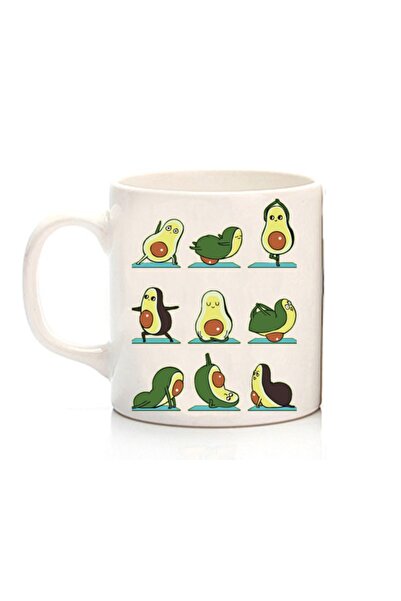 ART HEDİYE كوب يوجا أفوكادو مطبوع على الجانبين