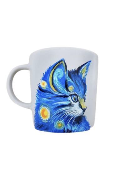 ART HEDİYE كوب فان جوخ ستاري نايت كات مطبوع على الجانبين