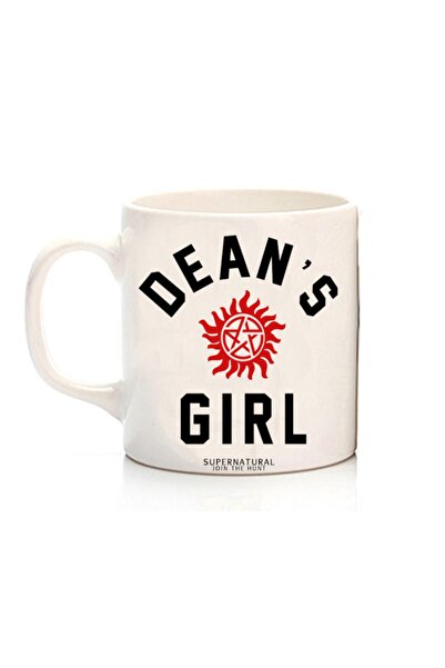 ART HEDİYE Supernatural - Dean's Girl Iki Tarafı Baskılı Kupa Bardak
