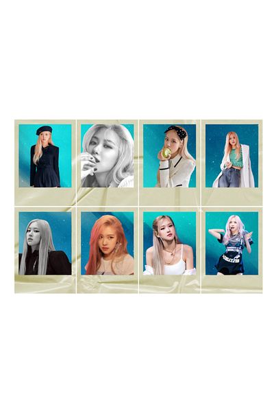 Güneş Kırtasiye Σετ φωτοκάρτας Blackpink Rose 8 τεμαχίων