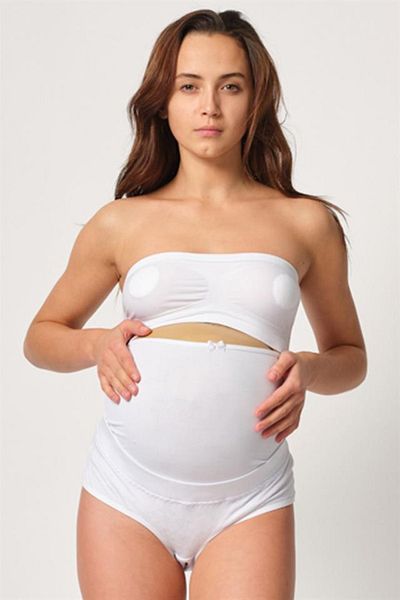 Emay White Cotton Pregnant Abdominal Support Slip -2825w