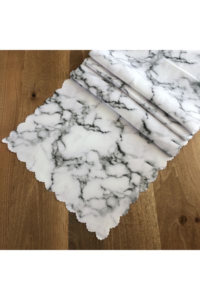 desen izmir American Service, White Marble Runner με ανατολίτικο κόψιμο