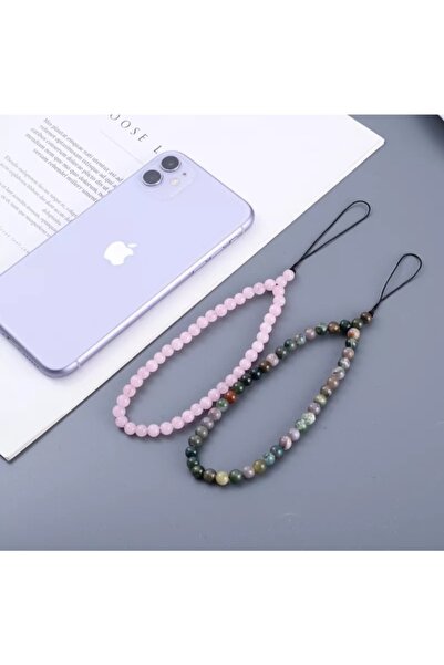 platin hediyelik Doğaltaş Telefon Askısı Telefon Charmı Doğal Taş