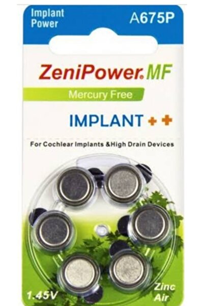 ZeniPOWER 675 Numara Implant Pil 10x6 60 Adet