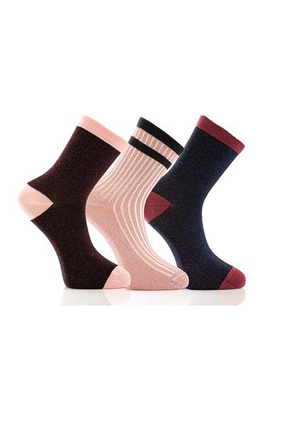 Miorre 3-Piece Glitter Socks
