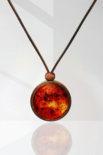 Tahtakolik Sun Wooden Necklace