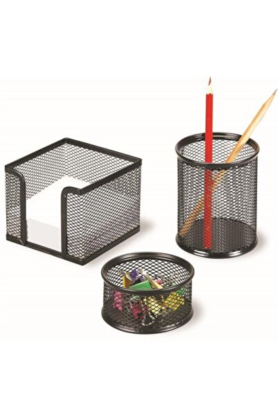 Gıpta Метален комплект маса, 3 части, мрежа, черен F003000